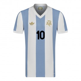 Fotbalový Komplet Argentina Messi 10 Anniversary Dětské 2024 Krátký Rukáv (+ trenýrky)